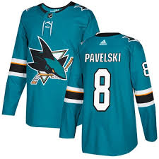 Men's Adidas San Jose Sharks #8 Joe Pavelski Teal Stitched NHL Jersey